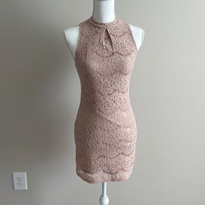 Pale pink lace dress